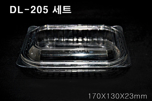 DL-205세트(돔뚜껑)[우팩몰] 샐러드용기-일회용, 신품용기, 반찬용기