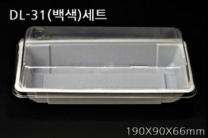 DL-31(백색)세트 [우팩몰] 투명샐러드용기-일회용식품용기, 반찬용기