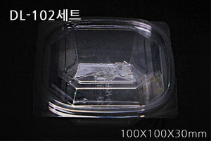 DL-102세트 [우팩몰] 투명샐러드-일회용식품용기, 반찬용기