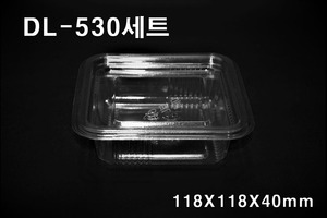 DL-530세트 [우팩몰] 투명용기-반찬용기, 식품용기, 샐러드용기